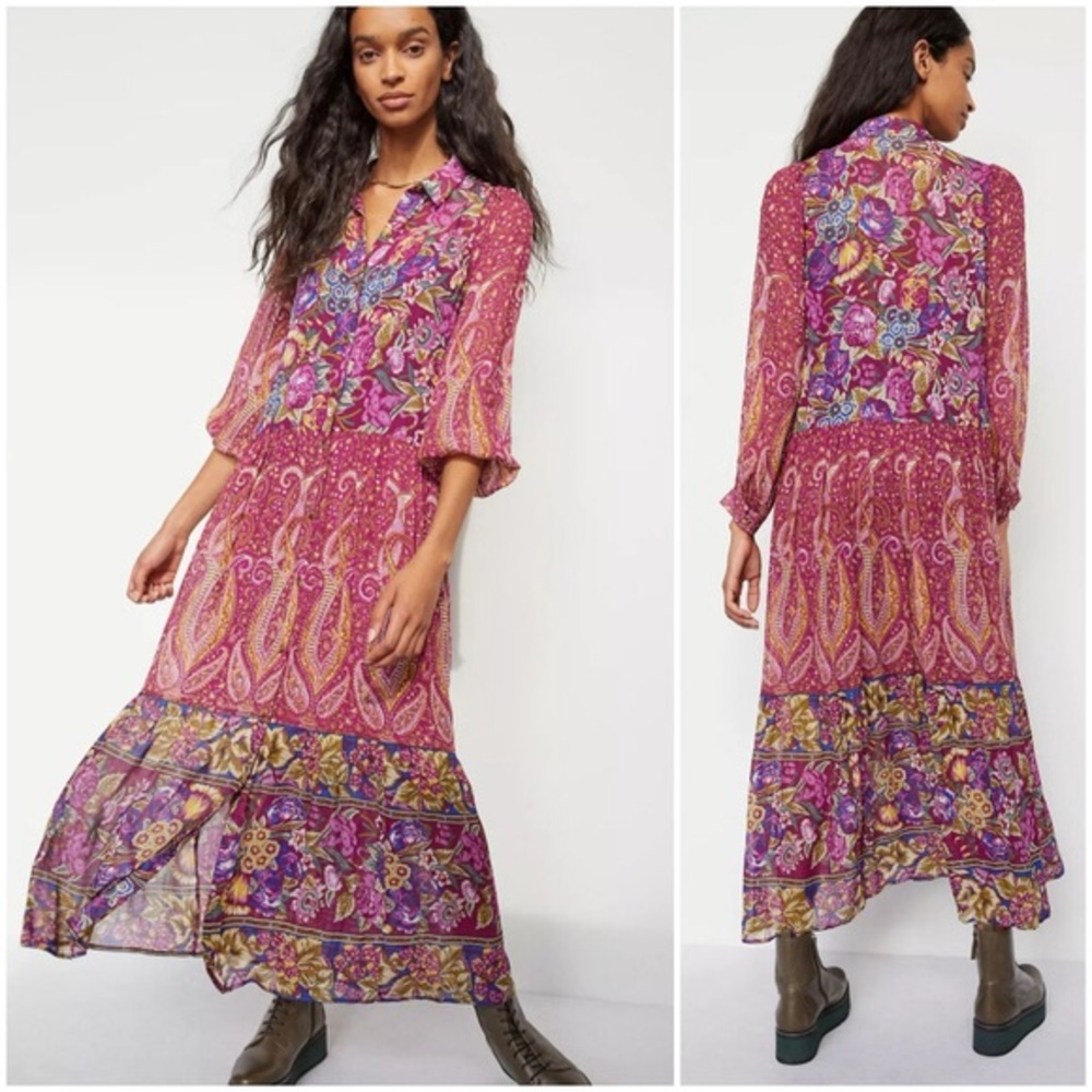 Anthropologie Nikole Maxi Shirtdress